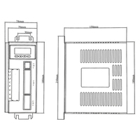 Wavetop-auto YF 730W 750W AC Servo Motor Driver Kits 80ST-M02430+AASD-15A / 80ST-M03520 / 90ST-M02430 untuk Mesin Ukiran