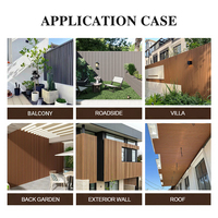 Muestra Gratuita de Panel de Revestimiento de Pared de Compuesto de Plástico y Madera de Color Café Marrón, Resistente a los Rayos UV, para Privacidad en Patios y Paredes Exteriores