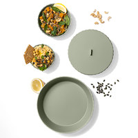 Groothandel Verpakt In Karton Mat Groen Grote 25Cm Polypropyleen Voedsel Salade Soep Serveerschaal Container