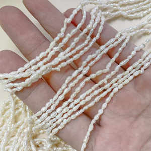 ไข่มุกเม็ดเล็ก 2-3 มม. ไข่มุกน้ำจืดเม็ดเล็กที่สุด ร้อยเป็นสาย ไข่มุกเคชิ บาร็อค ไข่มุกแท้จากธรรมชาติ ขายส่ง - Product Image 5