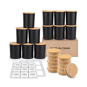 Tarro <span class=keywords><strong>de</strong></span> vidrio para aromaterapia <span class=keywords><strong>de</strong></span> 7oz y 10oz, para Navidad, Pascua, fiestas, recipiente vacío para velas, tarro <span class=keywords><strong>de</strong></span> vidrio con tapas <span class=keywords><strong>de</strong></span> bambú - Product Image 5