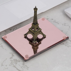 Huisen-calculadora acrílica de escritorio, elegante pantalla LCD de 12 dígitos, oro rosa - Product Image 5