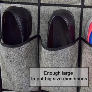 The Door Shoe Organizer 24 <b>Large</b> Fabric Pocket Closet Accessory Storage Hanging Shoe Hanger - Product Image 2