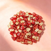 Supports et pousseurs de Mahjong numérotés, pliables, en acrylique, pour 160 tuiles, en vrac, pour cadeau, avec étui de rangement, rouge, Noël, 20 pouces