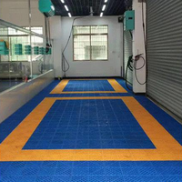 Dalles de sol en plastique emboîtables pour garage, ventilées, modulaires, en PVC, pour drainage