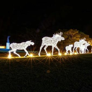 Esculturas de animales de Navidad, iluminación LED 3D <span class=keywords><strong>Exterior</strong></span>, alce iluminado, tamaño gigante - Product Image 2