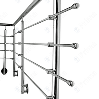Système de garde-corps en verre résistant à la rouille et aux intempéries Prima PR Commercial pour escaliers et porches extérieurs avec profilé en U en acier facile à nettoyer