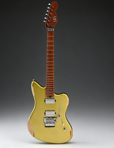 Guitarra Eléctrica Premium con Acabado Relic VS200, Cuerpo de Aliso Sólido, Mástil de Arce Flameado Tostado, Puente Floyd Rose - Product Image 6