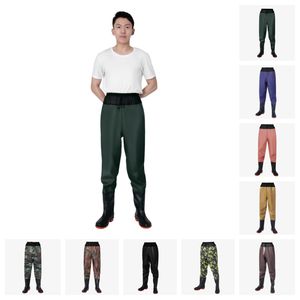 Cuissardes de pêche en PVC épaissi avec logo personnalisé Cuissardes de pêche à la mouche imperméables Cuissardes de pêche à la cuisse avec bottes - Product Image 6