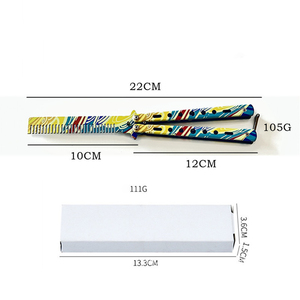 Cuchillo de práctica plegable tipo mariposa Bailsong de acero inoxidable impreso en 3D, entrenador de peine de mariposa - Product Image 6