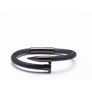 BMZ <span class=keywords><strong>2022</strong></span> mano de obra 4mm 5mm 6mm pulsera de cuero genuino Stingray brazalete de lujo pulsera llamativa - Product Image 1