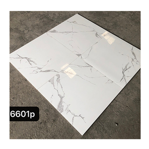 Carreaux muraux en porcelaine blanche Carrara brillante, carreaux de sol en porcelaine, carreaux 60x60 pour sol, carreaux en céramique 60x60 - Product Image 1