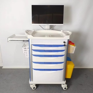 Carrito de Emergencia Multifuncional para Hospital con Soporte para Vía Intravenosa y Sistema de Cajones - Product Image 1