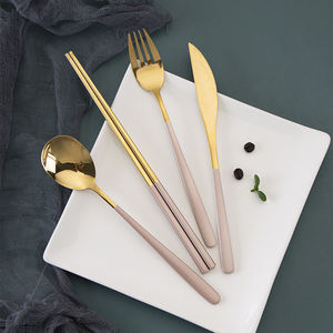 Juego de cucharas y palillos coreanos de acero inoxidable 304, alta calidad - Product Image 3