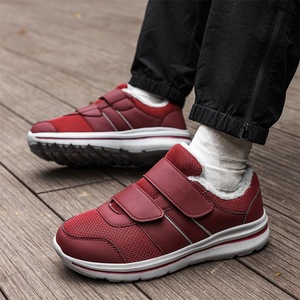 Walking <b>Shoes</b> Mesh Upper Plush Lining Rubber Outsole Round Toe Hook Loop Closure Breathable Anti Slip <b>Soft</b> Cushioned All Seasons - Product Image 3