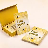 Cartes d'affirmation personnalisées imprimées avec logo et motif sur mesure, papier épais écologique, cartes de motivation pour la méditation