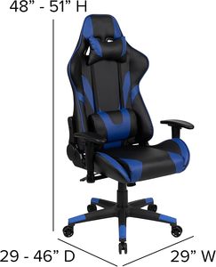 เก้าอี้เกมมิ่งสีดำน้ำเงิน ราคาประหยัด สำหรับเกมเมอร์ ขายดี - Product Image 2
