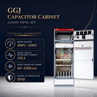 Armoire professionnelle de compensation de puissance réactive intérieure série GGJ 400V avec système de distribution et protection contre les surtensions et les harmoniques