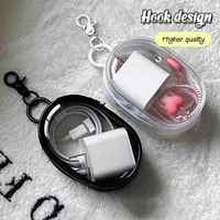 Mini sac portable en PVC avec fermeture éclair, porte-clés de voiture, étui pour portefeuille, support de câble d'écouteurs, support de charge, sac de présentation pour poupée, porte-monnaie, porte-clés