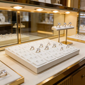 Organizador Rectangular de Lujo Hecho a Mano con Logotipo Personalizado, Bandejas de Exhibición para Joyería, para 60 Pares de Aretes - Product Image 2