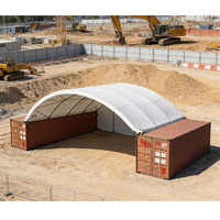 40x40 Schiffscontainer-Überdachung, wasserdichte Lagerzelte, Lagerzelt, Container-Überdachung, PVC-Container-Überdachung