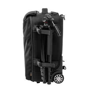 <span class=keywords><strong>Valise</strong></span> à roulettes multifonctionnelle noire en nylon souple avec sac pour appareil photo à roulettes pour photographes, nouveauté - Product Image 5