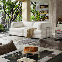 Ensemble de canapé-lit minimaliste carré en mousse compressée, pliable, double usage, pour petits espaces, avec dossier amovible et lavable, idéal pour hôtels et villas