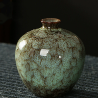 Vases en céramique réactifs au four faits à la main en gros, lot de 6 mini-vases en céramique, décoration zen moderne pour la maison et le bureau, plantes hydroponiques