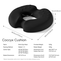 Coussins ergonomiques en mousse à mémoire de forme, coussin respirant, soulage l'engourdissement et la douleur causées par les longues périodes de siège dans les environnements de bureau