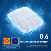 Coussin de siège rafraîchissant en gel pour l'été et tapis rafraîchissant pour voiture et chaise de bureau - Tapis de glace portable et imperméable pour le camping avec hydrogel respirant