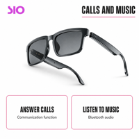 Lunettes de soleil de traduction IA, lunettes audio avec contrôle tactile par application et reconnaissance vocale pour les voyages d'affaires et les réunions