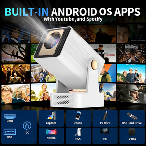 Projecteur intelligent HD 720P au design élégant, rotation à 180 degrés, haute qualité, 200 ANSI, haut-parleur intégré, projecteur portable très vendu - Product Image 4