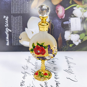 Flacon plat de 10 ml de parfum papillon, huile essentielle, cosmétique métallique tendance, pour Dubaï et le Moyen-Orient - Product Image 1