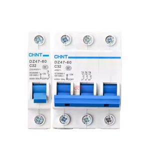 Mới Ban Đầu Chint DZ47-60 Thu Nhỏ Ngắt Mạch MCB 1A 2A 3A 4A 6A 10A 16A 20A 25A 32A <span class=keywords><strong>40A</strong></span> 50A 60A 1P 2P <span class=keywords><strong>3P</strong></span> 4P Trong Kho - Product Image 1