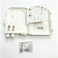 Caja de Distribución de Fibra Óptica de 2 Entradas y 8 Salidas, Equipo FTTH, Caja Terminal de Fibra Óptica NDP/ODB/FDB, Caja Divisora de Fibra Óptica ODP