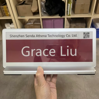 Afficheur de nom de bureau électronique sans fil 2,4 GHz BLE double face à encre électronique alimenté par batterie de 10,85 pouces pour système de conférence