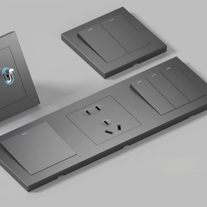 Electrical Switched <strong>Socket</strong> 2 Gang <strong>Double</strong> Pole <strong>Power</strong> Switch <strong>Socket</strong> 86mm*146mm EU+USB <strong>Socket</strong> - Product Image 1