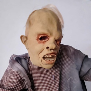 Maschera in Latex Divertente e Stravagante a Forma Umana Mutata con Capelli Diradati per Halloween, Cosplay, Costume e Feste in Maschera - Product Image 2