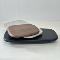 Table basse pivotante moderne très vendue avec base en acier au carbone durable, forme galet, mobilier de maison pour salon