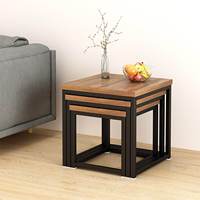 Tables d'appoint gigognes modernes en forme de C personnalisées, ensemble de tables basses multifonctionnelles pour chevet et thé