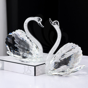 Decoraciones de cisnes de cristal, cristal tallado, decoración para el hogar, regalo del Día de San Valentín para parejas, esposos, amigos - Product Image 3