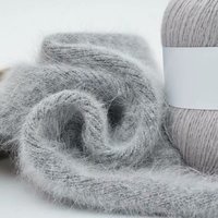 Zweifädiges Mittelfeines Wollmischgarn 20 Farboptionen Handgestrickte Langhaar-Mütze Schal Mantel Gefärbtes Muster OE Hohe Festigkeit