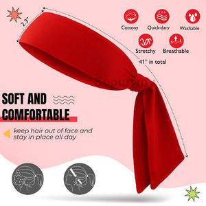 عصابة رأس رياضية مخصصة للحفلات والجري واللياقة البدنية والتمارين الرياضية واليوغا، مع شعار مخصص - Product Image 2