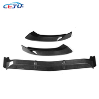 ABS Carbone Look Voiture Pare-chocs Avant Spoiler Chin Lip Splitter pour Mercedes Benz Classe C W205 S205 C205 A205 C200 C450 C43 2014-2017