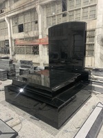 SW STONE Vente en gros de pierres tombales en granit noir du Shanxi, grandes pierres tombales, grands monuments funéraires pour cimetière, taille personnalisée, haute qualité