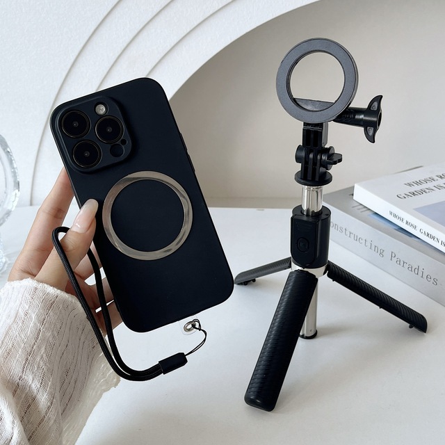 Magnetic Selfie Stick Tripod for IPhone/Android Foldable & Remote Controlled Strong Magnetic Attraction & Torque Compatibility