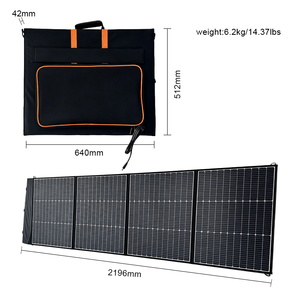 แผงโซลาร์เซลล์พับได้แบบพกพา 200W 18V แผงโซลาร์เซลล์แบบยืดหยุ่นสำหรับสถานีพลังงานแสงอาทิตย์กลางแจ้ง - Product Image 2
