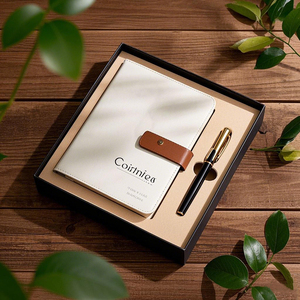 สมุดโน้ตปกหนังมีเส้นเส้นเส้น A5ชุดสมุดปกแข็งพร้อมกล่องของขวัญปากกาสำหรับการเดินทางไปโรงเรียนธุรกิจการเขียน - Product Image 2