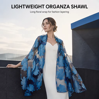 Nouvelle mode printemps été Organza dentelle écharpe légère femmes Paisley motif Pashmina châle et enveloppement