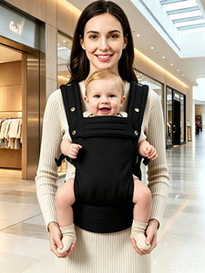 Portabebés Ergonómico Seguro, <span class=keywords><strong>Mochila</strong></span> Transpirable de Algodón Suave <span class=keywords><strong>para</strong></span> Bebés, Cinturón Ajustable, Portabebés <span class=keywords><strong>para</strong></span> Uso en Exteriores - Product Image 6
